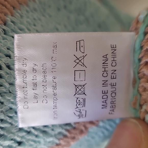 Sleeveless Mint stripe sweater M - Picture 6 of 7